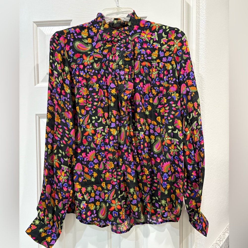 Floral Black Blouse - Picture 2 of 7
